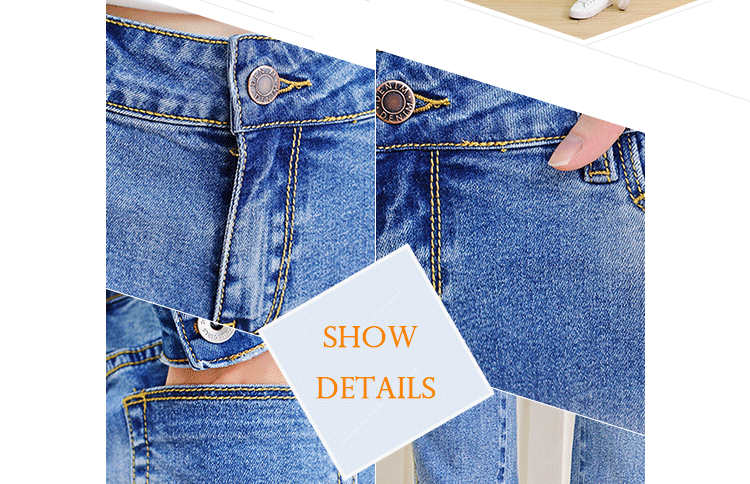 Color Fade Proof Women Denim Skinny Jeans , Pencil Fit Jeans For Ladies