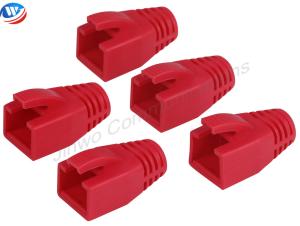 China ABS Plastic Modular Plug Boot Red Cat6 FTP Shielded RJ45 Module on sale