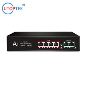 China 10/100M 4 port POE+2 UPlink ieee802.3af/at POE Etherent switch for CCTV Network system wholesale