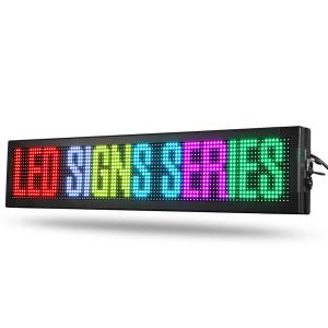 China 16*96cm Outdoor Scrolling LED Sign Display P10 Back Window Led Sign wholesale
