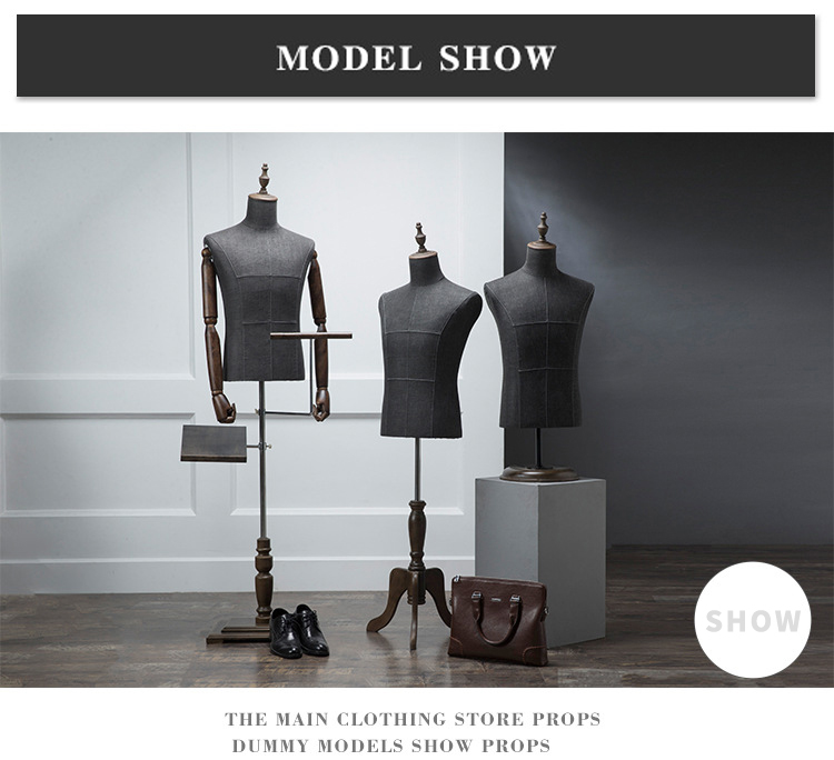 Fashion half body mannequins Abstract Dummy Torso Clothes Display male mannequin for display mannequin adjustable