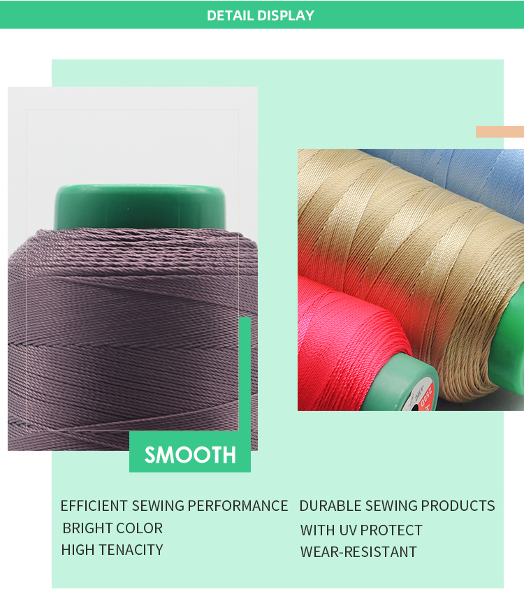 100% Nylon Thread For High Tenacity Polyester Shoes 100g Net Weight Cone