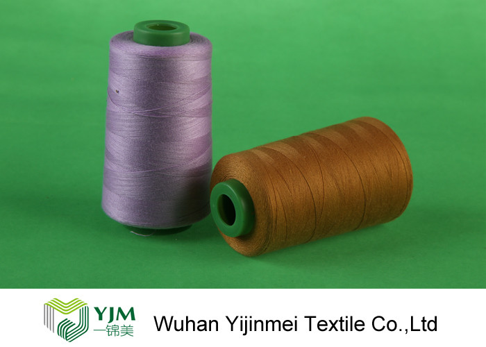100% spun polyester sewing thread , Knitting / weaving strong polyester thread