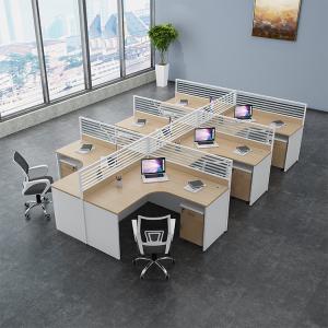 China 2 4 6 Person Modern Office Workstations Desk Aluminum Profile Fabric Material wholesale