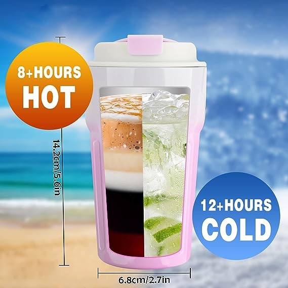 Stainless Steel Coffee Mug With Digital Display, Double Wall Vacuum Insulation