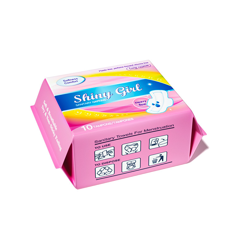 High Performance Daily Sanitary Pads for Girls with Winged Shape and Cotton Material