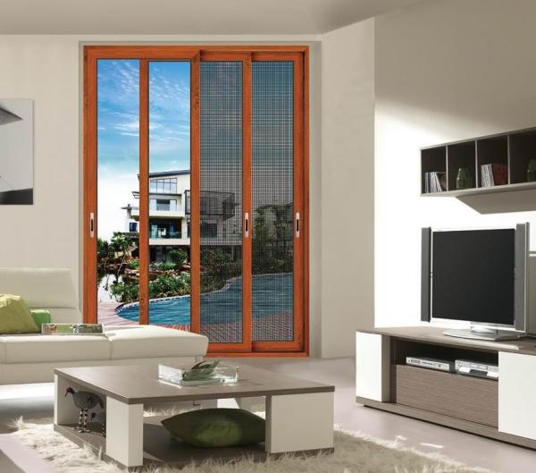 Quality Durable Thick Aluminum Sliding Glass Doors Horizontal Opening Style for sale