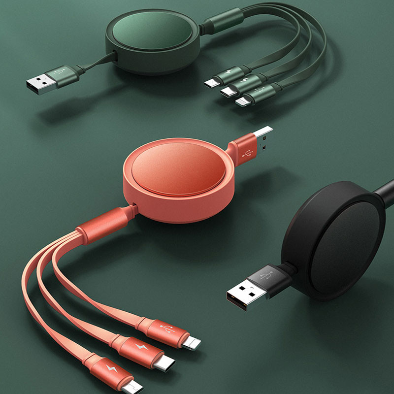 Retractable Multiple OD 3.5mm Universal Charging Cables Custom Logo