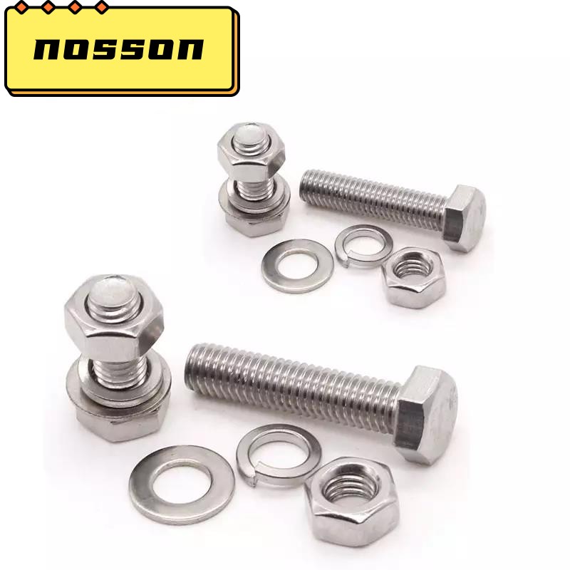 Stainless Steel ANSI/ASME M8 Hex Head Bolt Grade 4.8/ 8.8/ 10.9/ 12.9 Half Thread Bolt And Nut Pernos Din 931 Zinc Finish