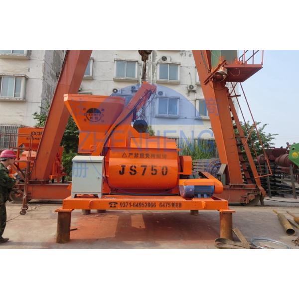 Double Axle Concrete Mixing Equipment, 750L Js750 Portable Concrete Mixer