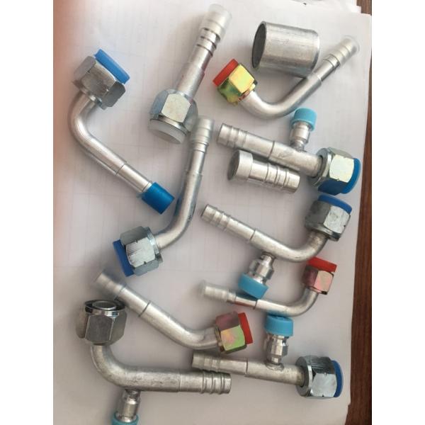 #6 #8 #10 #12 Quick joint with iron jacket2/Straight 45° 90°Shape / auto air conditioning hose fitting