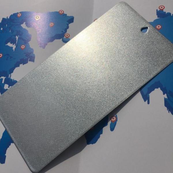 Metallic Powder Coat Bright Silver Thermosetting Epoxy Polyester Powder Coating