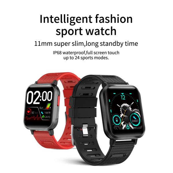 Infrared Heart Rate IPS Color Display Waterproof Fitness Tracker Smartwatch