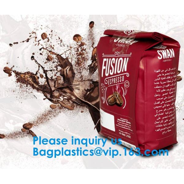 Resealable Zipper Lock Aluminum Foil Flat Bottom Side Gusset Pouch Bag For Packing Whey Protein Powder