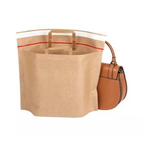 China Biodegradable Kraft Paper Handbag CMYK Kraft Paper Tote Bag ISO wholesale
