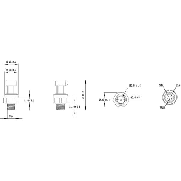 0.5-4.5VDC Air Pressure Sensor High Accuracy For Arduino