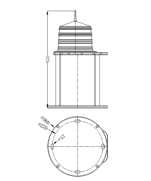 10NM Solar Powered Navigation Marine Lights