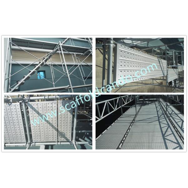43.5mm 50mm hooks scaffolding galvanized catwalk steel plank metal board with hooks for frame ringlock scaffold system
