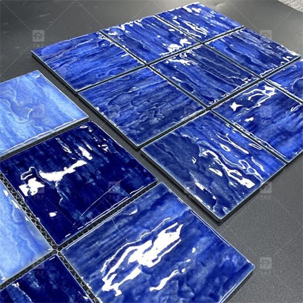 Blue Swimming Pool Mosaic Tile Square Shaped Kitchen Bathroom Floor Wall Tiles