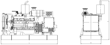 In Line Syngas Engine Generator 350kw Engine Generator 50HZ/60HZ