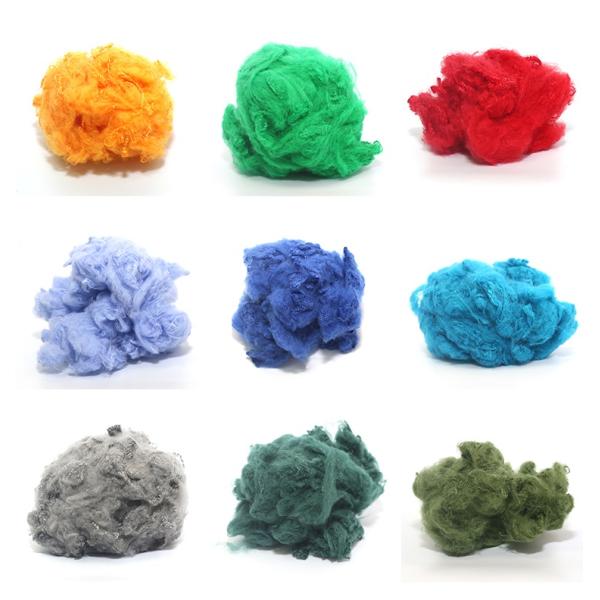 Multiple Colour Hollow Conjugated Polyester Staple Fiber Grade AAA 6D X 102MM