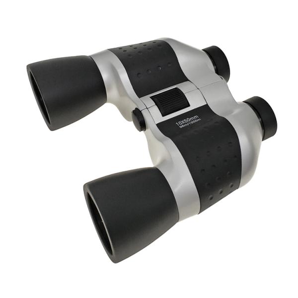 Military Silver 10x50 Binoculars Waterproof Binoculars Porro Bak4 Prism For Hunting