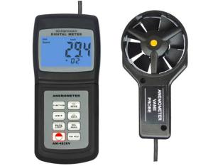 China Air Velocity Anemometer AM-4836V to Test Wind Speed and Air Temperature Support Peak Hold wholesale