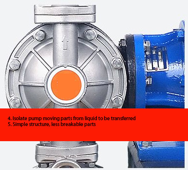Stainless Steel Electric Diaphragm Pump 3 Inch Double Diaphragm PTFE