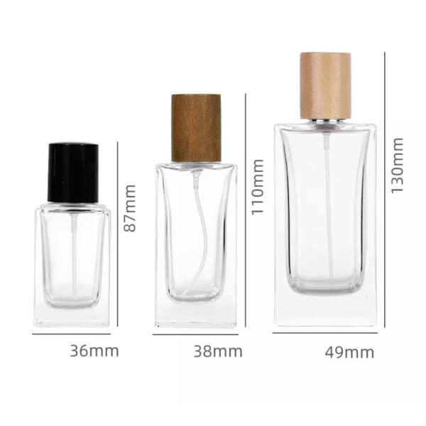 OEM 8.7cm 30ml Crystal Glass Bottles Cosmetic Perfume Shockproof Decal Surface