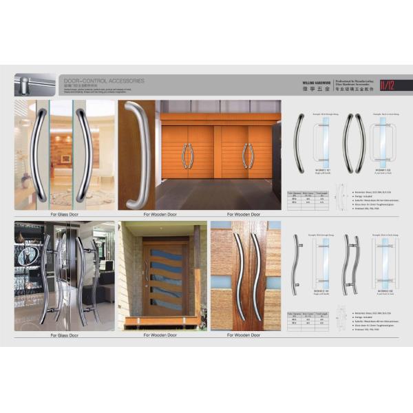 Modern curve Bar timber Door Handle Pull push Glass door Entry Exterior Interior Gate Entrance Brushed Finish W-DH610