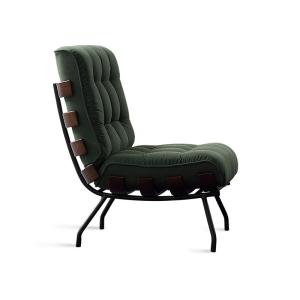 China High Density Foam Velvet Fabric Armchair With Iron Legs Olive Green Velvet Chair wholesale