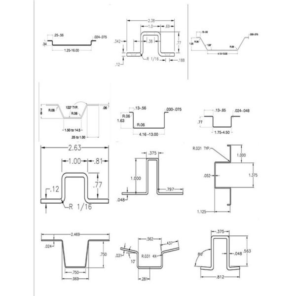 GI , Carbon Steel Top Hat Purlin Roll Forming Machine , Furring Channel Roll Former With 18 Roll Stands