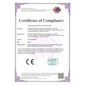 Shenzhen Shinho Electronic Technology Co., Limited Certifications