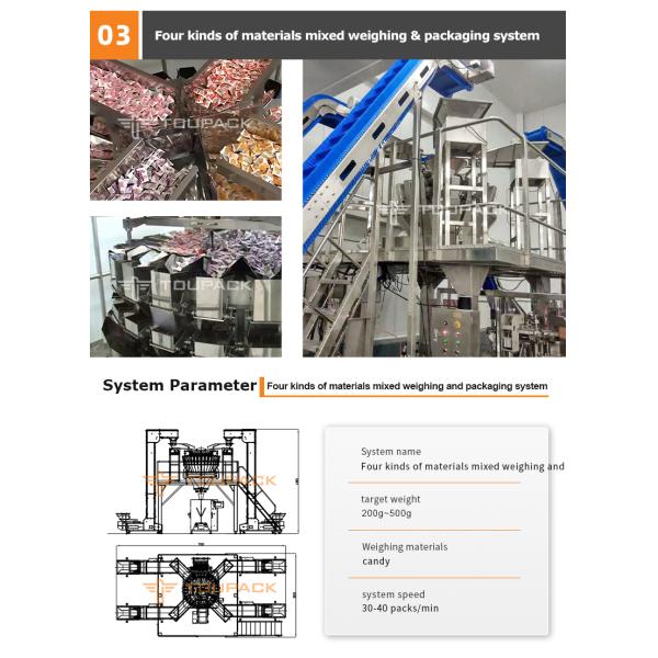 Auto Stand Up Pouch Doypack Weighing Packing Granule Peanut Cashew Nuts Multihead Weigher Filling Machine