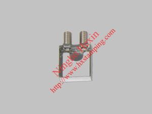 two  f connector with tinplate shielding case