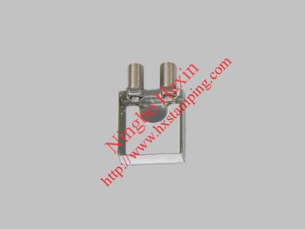 Quality two  f connector with tinplate shielding case for sale