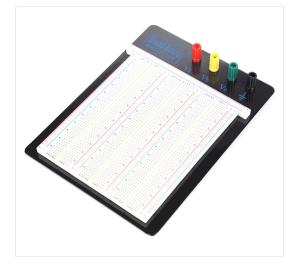 China Solder 4 Binding Posts Round Hole Breadboard Aluminum Backing wholesale
