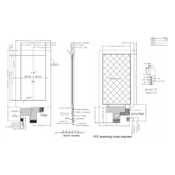 RoHs 3 Inch 480X854 MIPI Interface TFT LCD Display Module