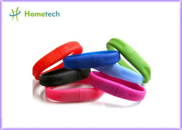Quality White A Grade Secure USB Flash Drive , Silicone Bracelet USB Memory Stick for sale