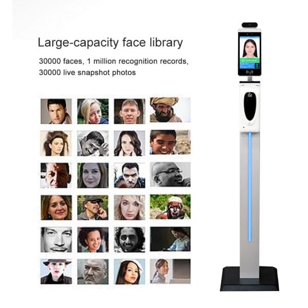 School IP65 infrared temperature sense face recognition Abnormal Temperature Alarm liquid wash hand sanitizer dispenser