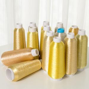 Quality Metallic Luster 75D/2 6000M Polyester Embroidery Threads with high color fastness for sale