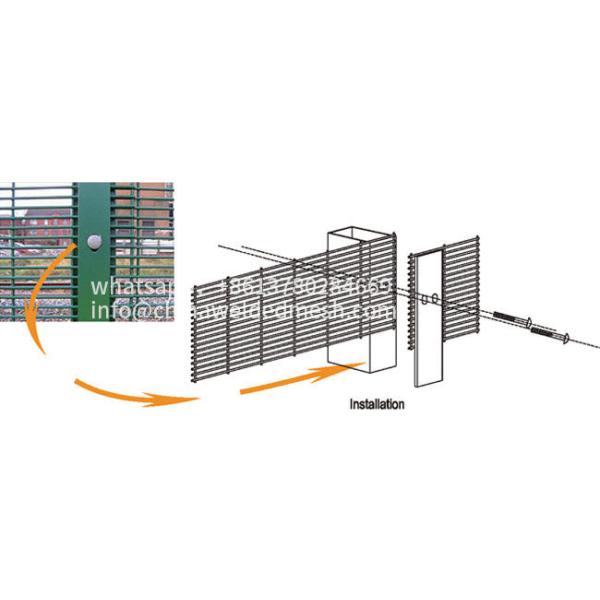 Non Rusting 358 Anti Climb Security Fence 2.5m Height For Airport