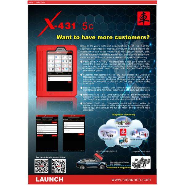 Original Launch X431 5C Pro Wifi/Bluetooth Tablet Diagnostic Tool Full Set Online Update