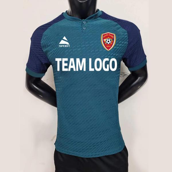 Quality 100% Polyester Fabric Custom Team Jersey Twill/Plain Pattern Teal Color for sale
