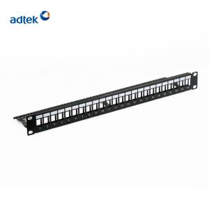 China RJ45 Cat6 UTP 24 Port Patch Panel Blank 25 Year Warranty wholesale