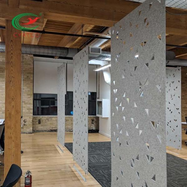 Carved Hanging Office PET Acoustic Panels Odorless Lightweight