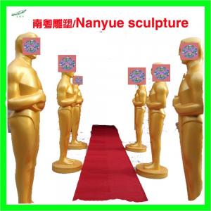 China customize size party decoration large golden oscar statue as decoration statue in shop/ mall /event wholesale