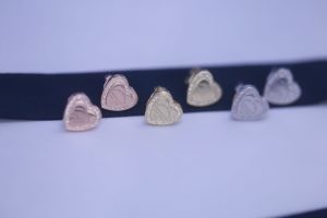 Hypoallergenic Silver 925 Sterling Earrings Stud Jewellery Heart Stud Customized