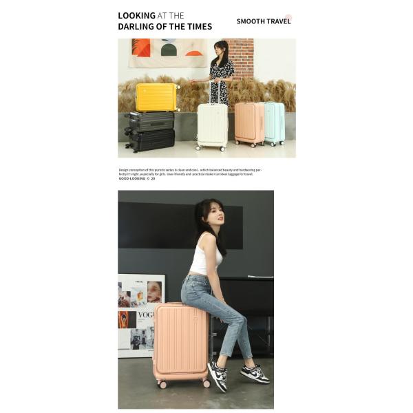 Front-opening Wear-resistant Suitcase!The Side-opening Lid Design is convenient for taking out,and the built-in cup holder is ready for use.the large