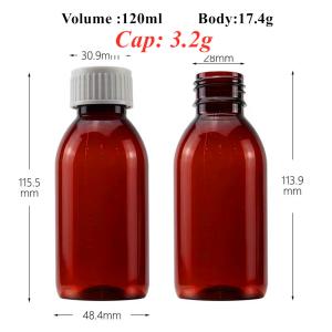 China Plastic 250ML Medicine Liquid Bottle With CRC ROPP Screw Cap wholesale